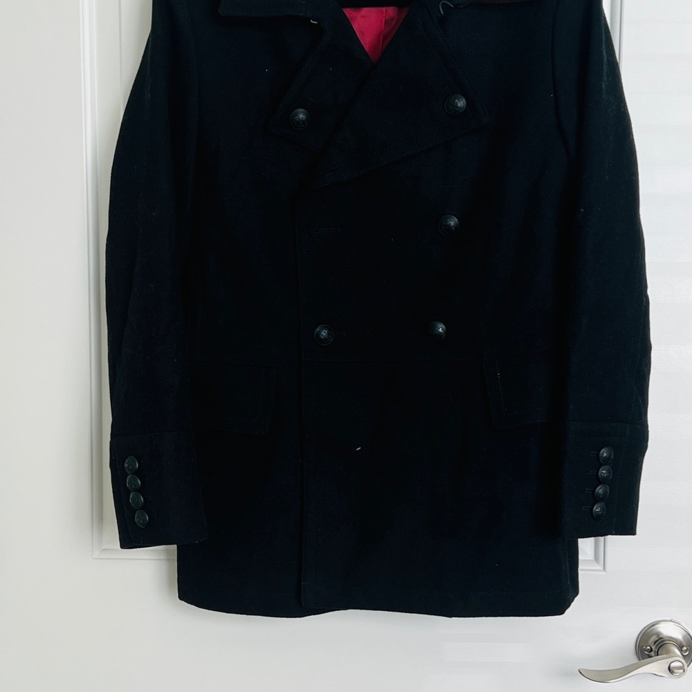 Men's Black Peacoat